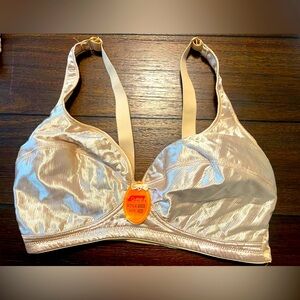 NWT Gaiyi Cream Intimates No Wire Bra Satin 40DD